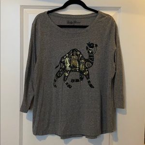 Lucky Brand camel graphic shirt